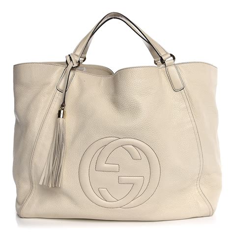 gucci soho leather shoulder bag white|gucci pebbled calfskin medium soho.